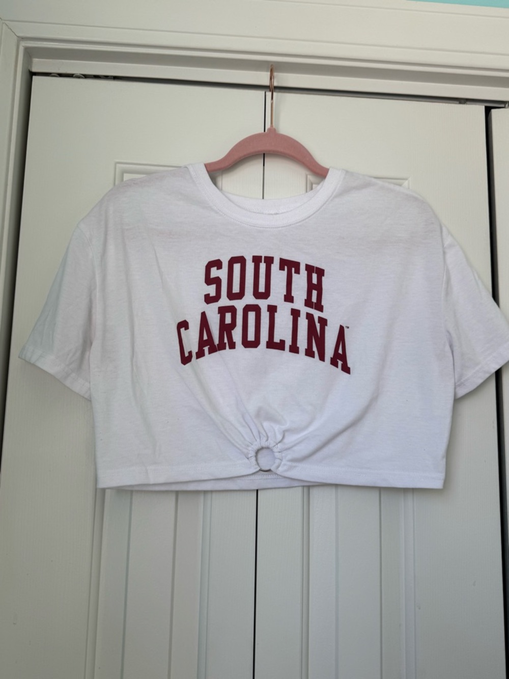 White 'South Carolina' Crop Top